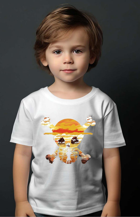COULEUR:Blanc|T-shirt Garçon | one piec horizon tee noir Blanc