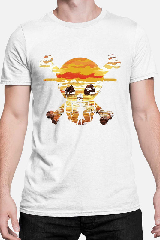 COULEUR:Blanc|T-shirt Homme | one piec horizon tee noir Blanc