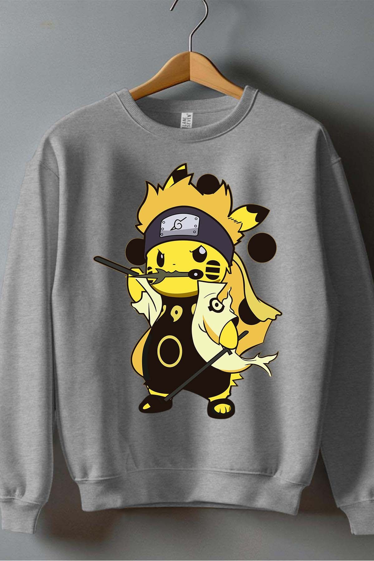 COULEUR:Gris|Sweat Col Rond Garçon | pikaNaru Gris