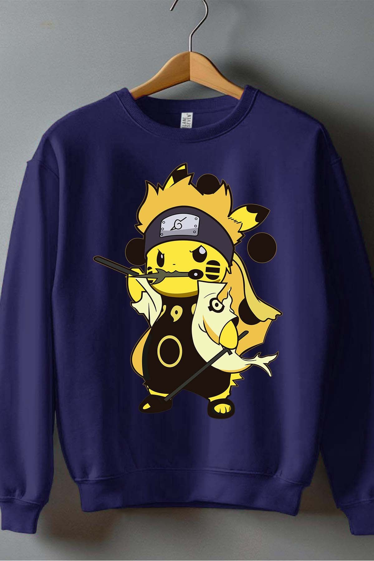 COULEUR:Marine|Sweat Col Rond Garçon | pikaNaru Marine