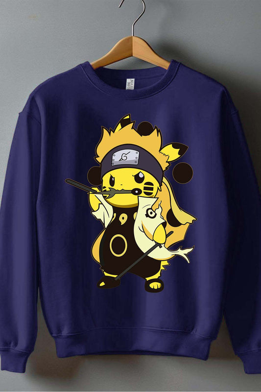 COULEUR:Marine|Sweat Col Rond Homme | pikaNaru Marine