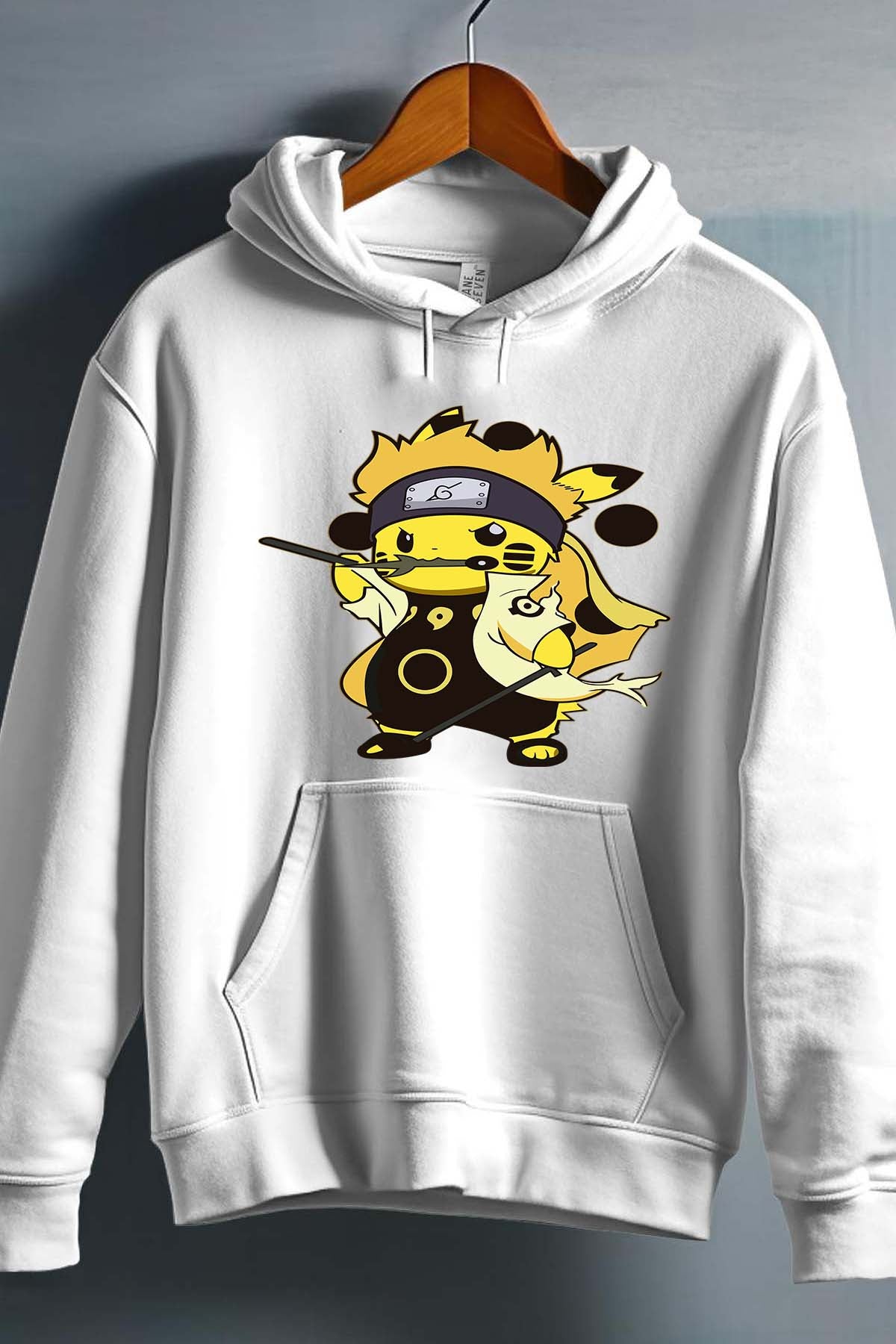 COULEUR:Blanc|Sweat Capuche Garçon | pikaNaru Blanc