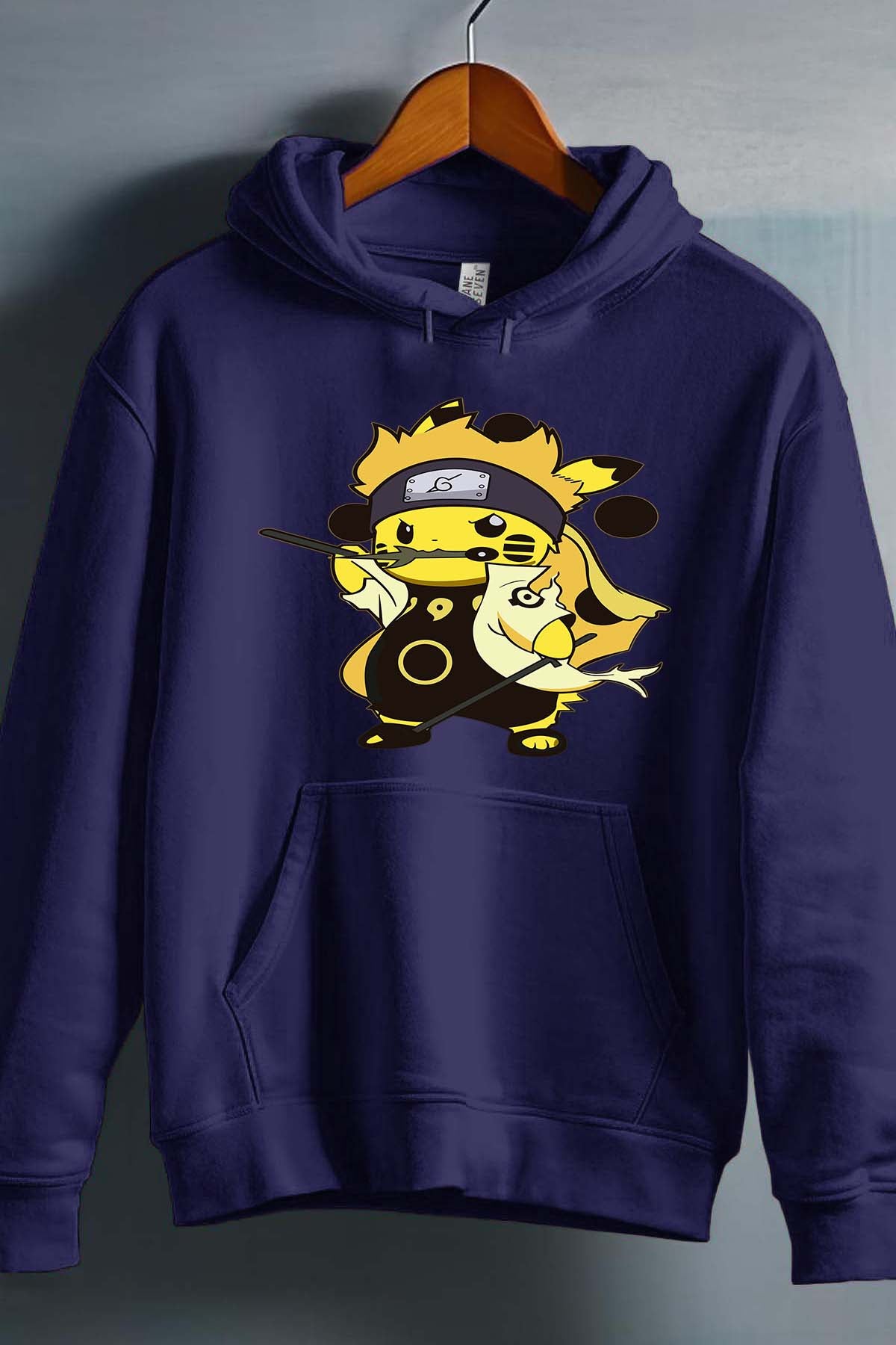 COULEUR:Marine|Sweat Capuche Garçon | pikaNaru Marine