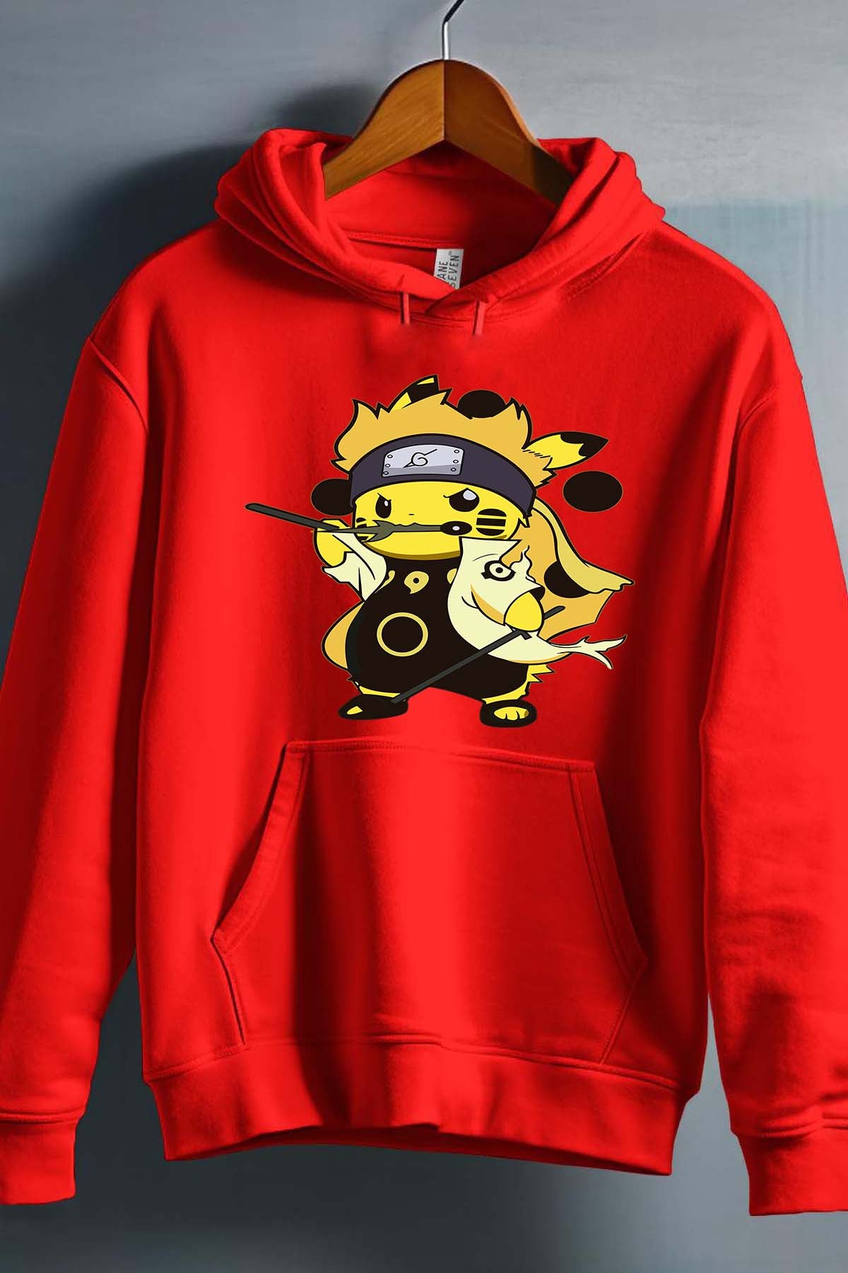 COULEUR:Rouge|Sweat Capuche Garçon | pikaNaru Rouge