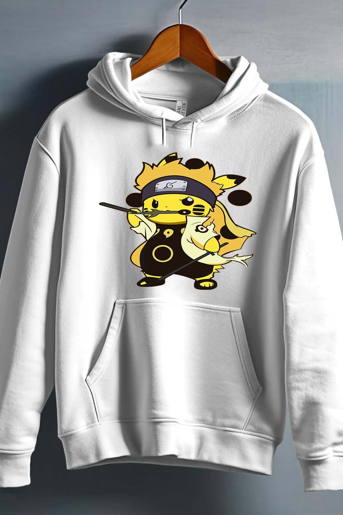 COULEUR:Blanc|Sweat Capuche Homme | pikaNaru Blanc