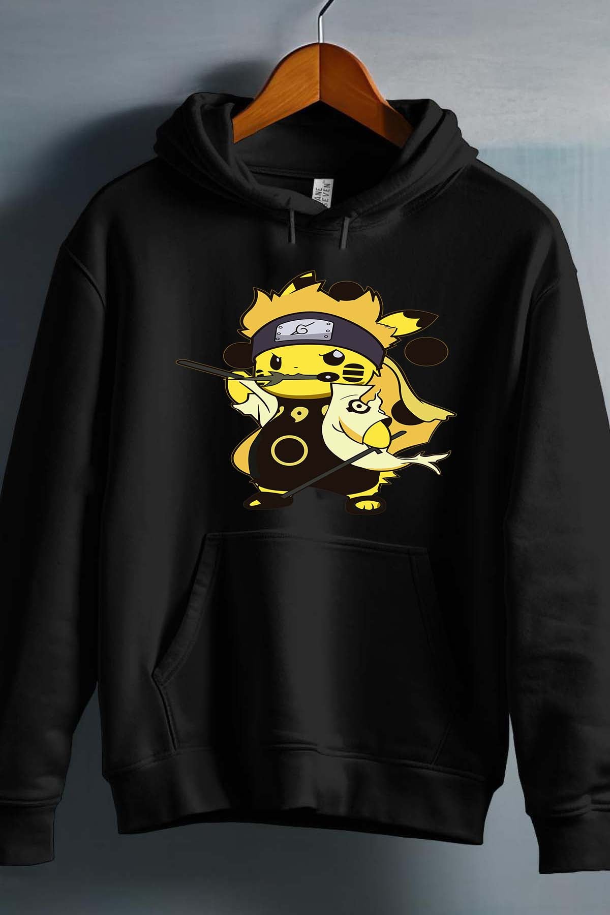 COULEUR:Noir|Sweat Capuche Homme | pikaNaru Noir