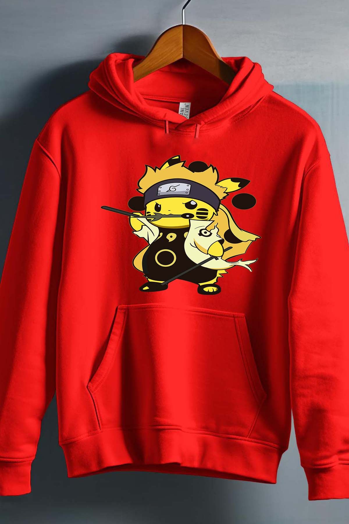 COULEUR:Rouge|Sweat Capuche Homme | pikaNaru Rouge