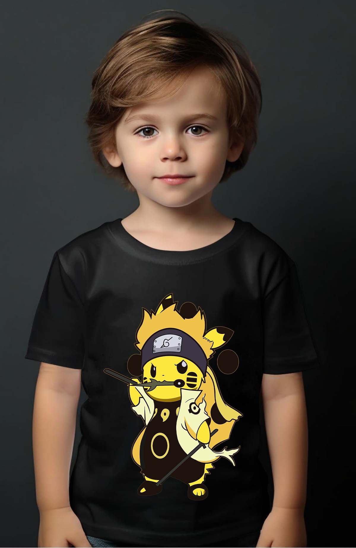 COULEUR:Noir|T-shirt Garçon | pikaNaru Noir