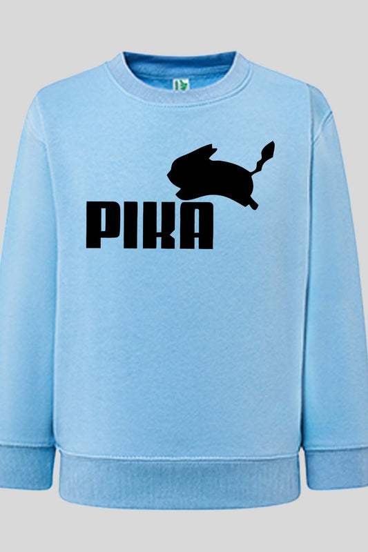 COULEUR:Bleu Ciel|Sweat Col Rond Garçon | pika Bleu Ciel