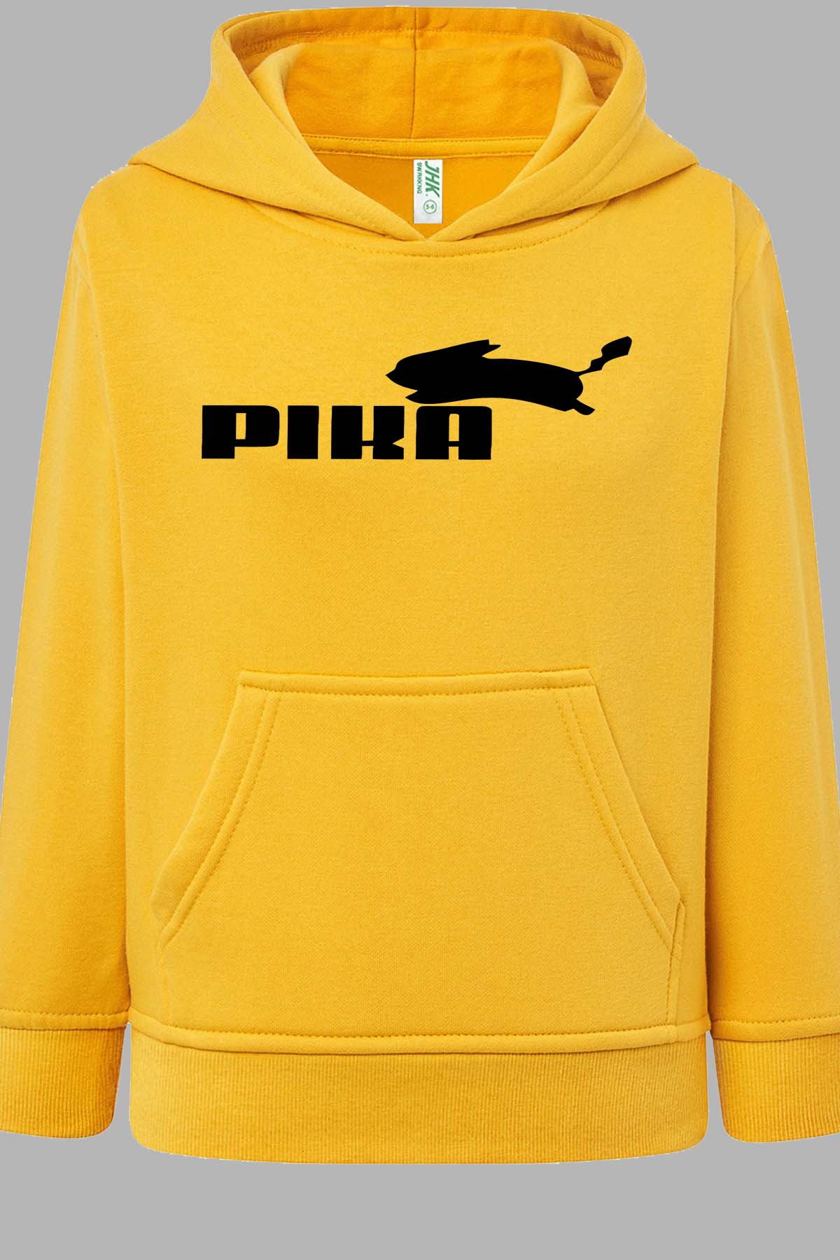 COULEUR:Jaune|Sweat Capuche Fille | pika Jaune