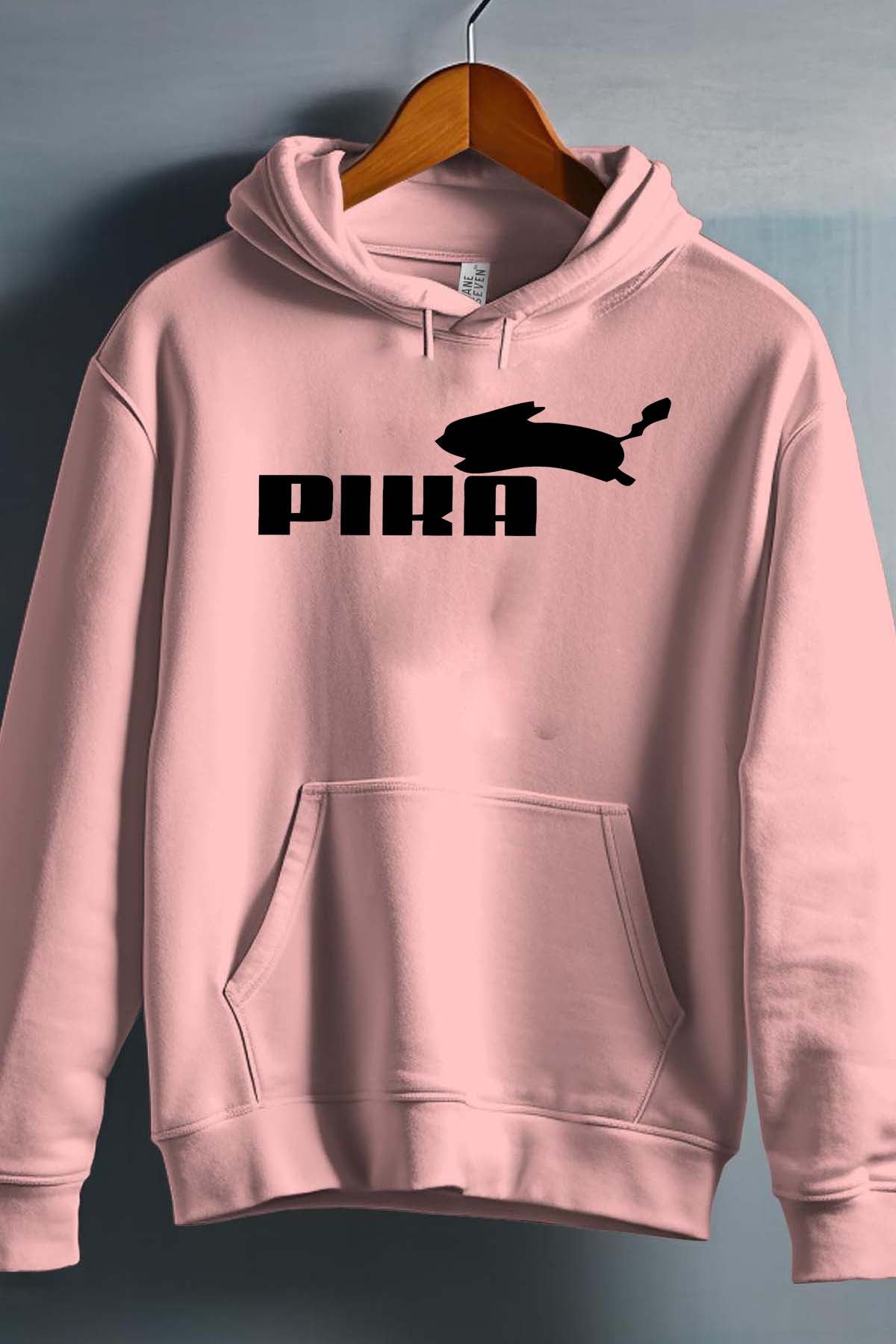 COULEUR:Rose|Sweat Capuche Fille | pika Rose