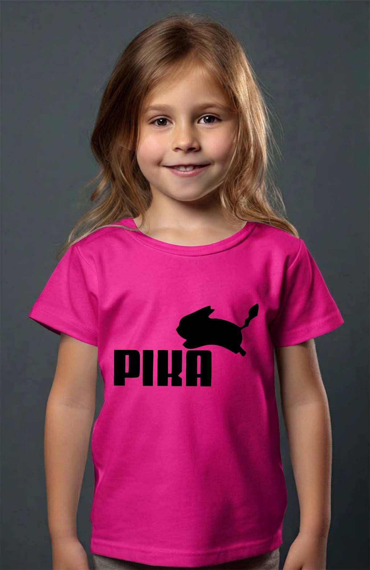 COULEUR:Fuchsia|T-shirt Fille | pika Fuchsia