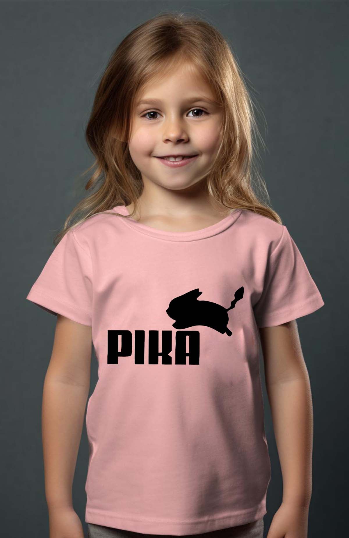 COULEUR:Rose|T-shirt Fille | pika Rose