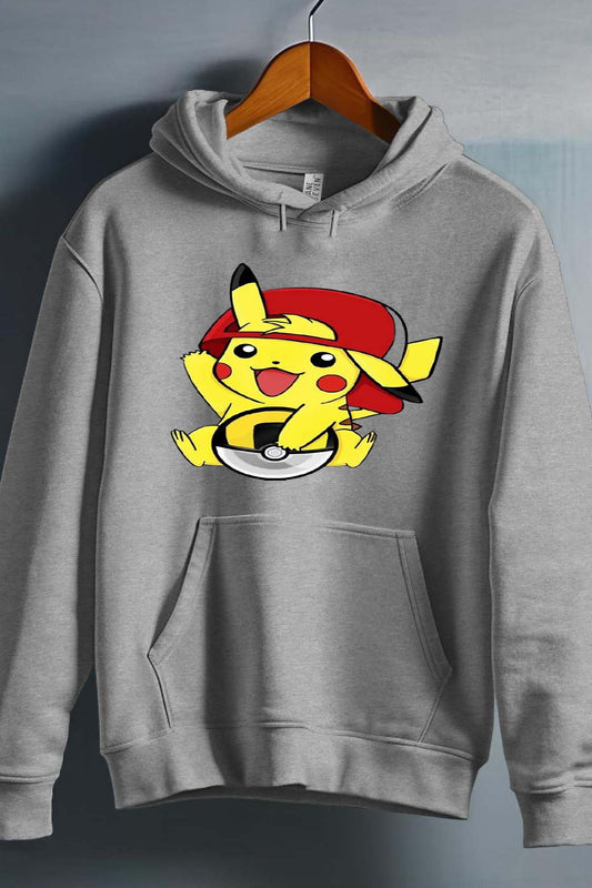 COULEUR:Gris|Sweat Capuche Homme | pika Ksket Gris