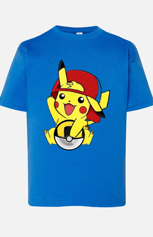 COULEUR:Bleu Roi|T-shirt Garçon | pika Ksket Bleu Roi