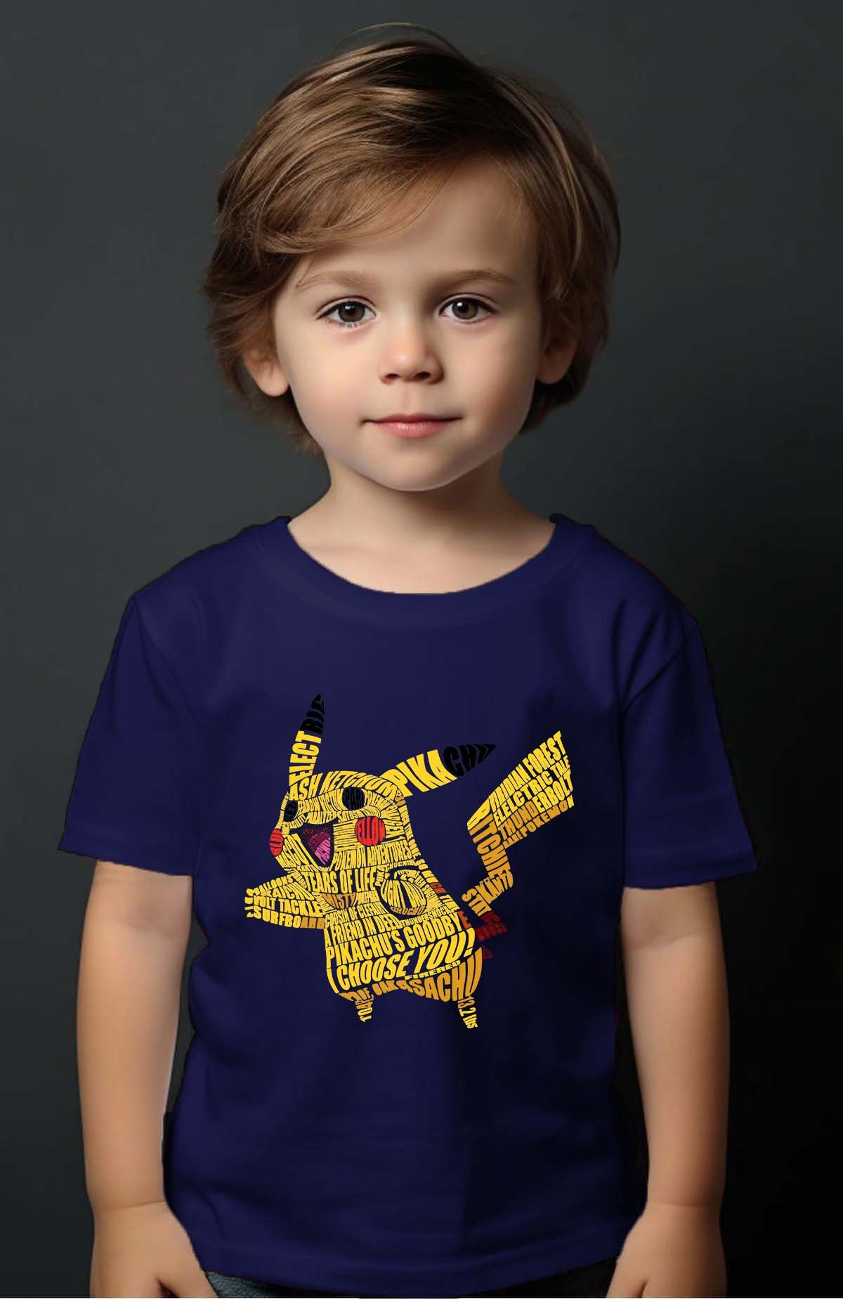 COULEUR:Marine|T-shirt Garçon | pika TXT Marine