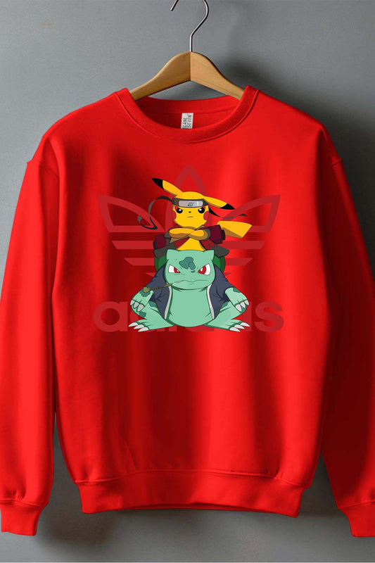 COULEUR:Rouge|Sweat Col Rond Garçon | pika cie Rouge