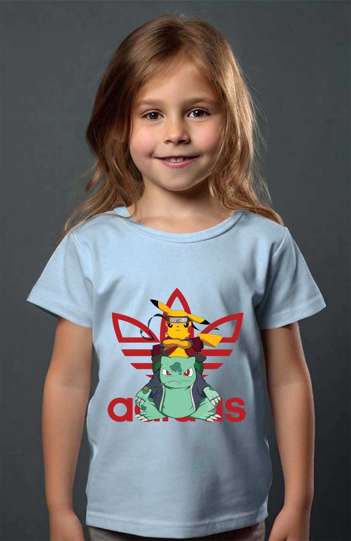 COULEUR:Bleu Ciel|T-shirt Fille | pika cie Bleu Ciel
