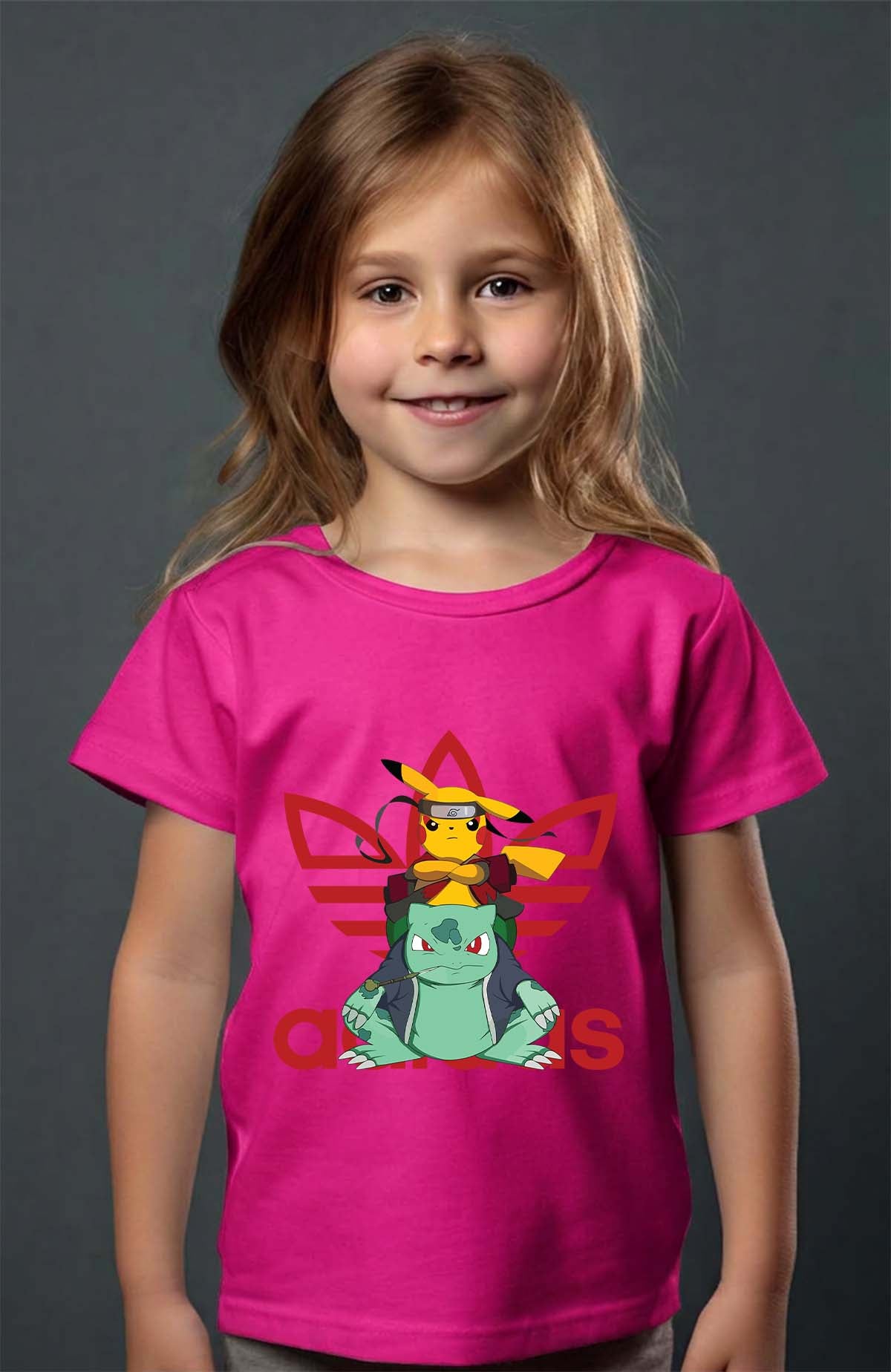 COULEUR:Fuchsia|T-shirt Fille | pika cie Fuchsia