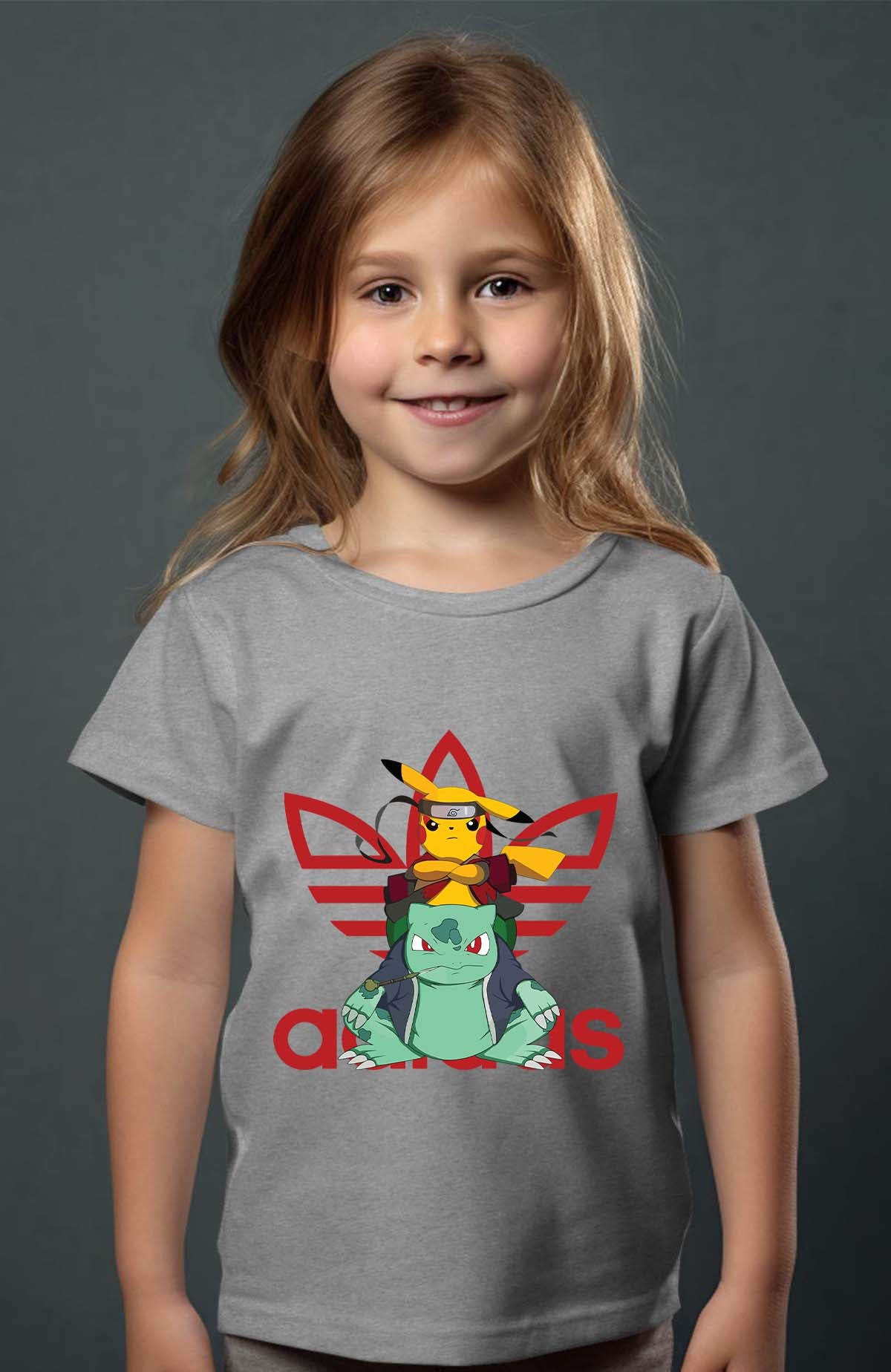 COULEUR:Gris|T-shirt Fille | pika cie Gris