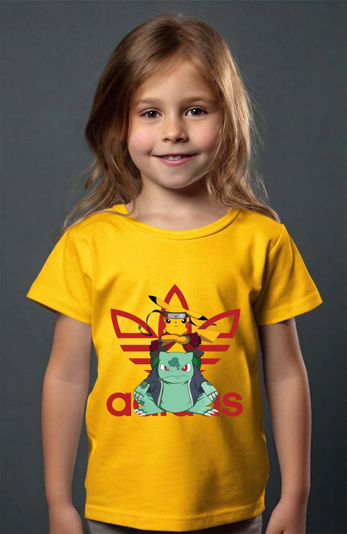 COULEUR:Jaune|T-shirt Fille | pika cie Jaune