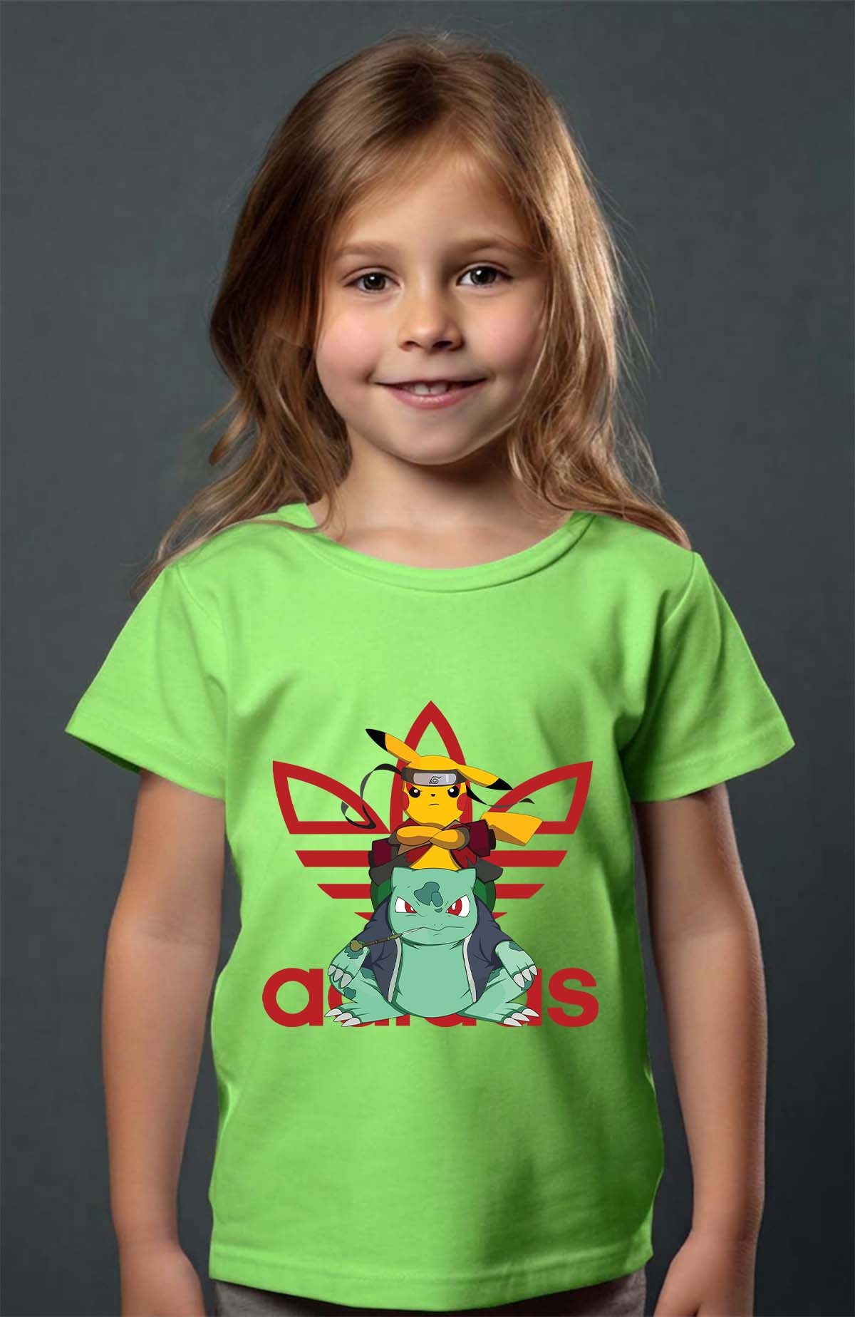 COULEUR:Vert Clair|T-shirt Fille | pika cie Vert Clair