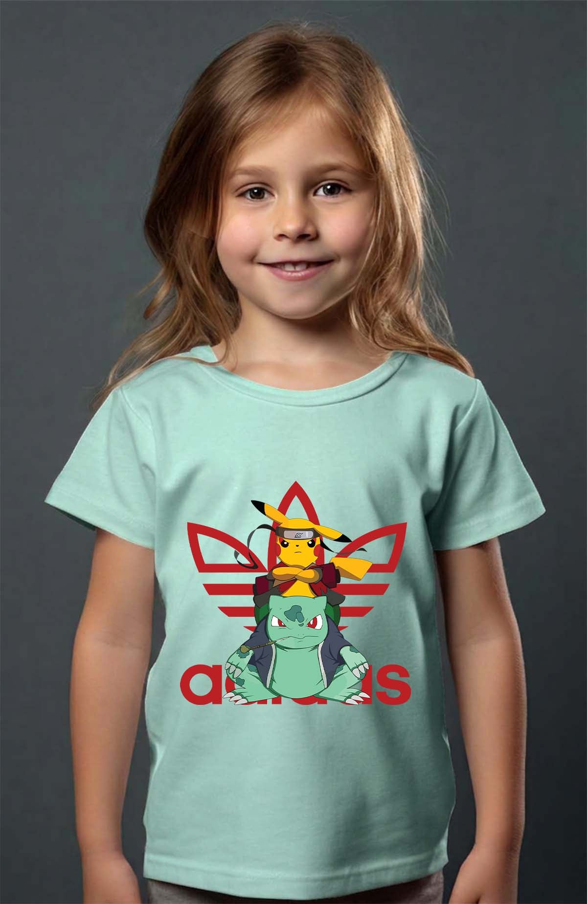 COULEUR:Vert d'eau|T-shirt Fille | pika cie Vert d'eau