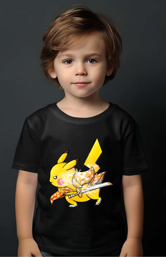 COULEUR:Noir|T-shirt Garçon | pika warrior Noir