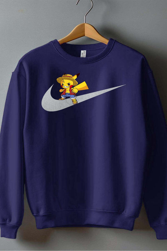COULEUR:Marine|Sweat Col Rond Garçon | pikaone P nike Marine