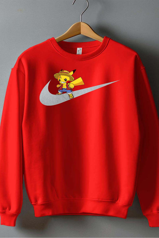 COULEUR:Rouge|Sweat Col Rond Garçon | pikaone P nike Rouge