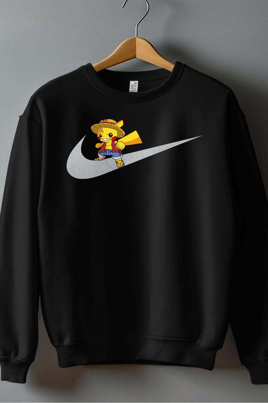 COULEUR:Noir|Sweat Col Rond Homme | pikaone P nike Noir