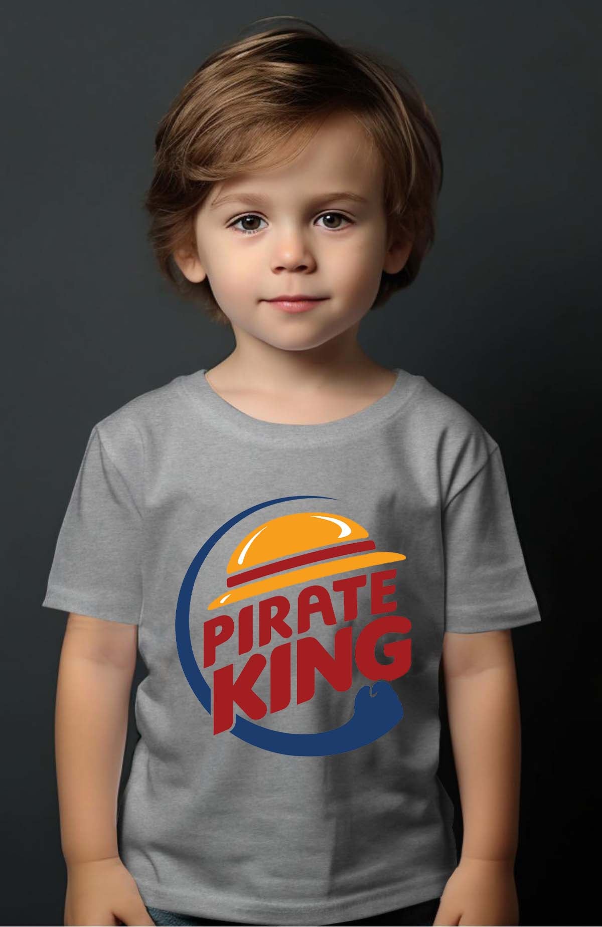 COULEUR:Gris|T-shirt Garçon | pirate king Gris