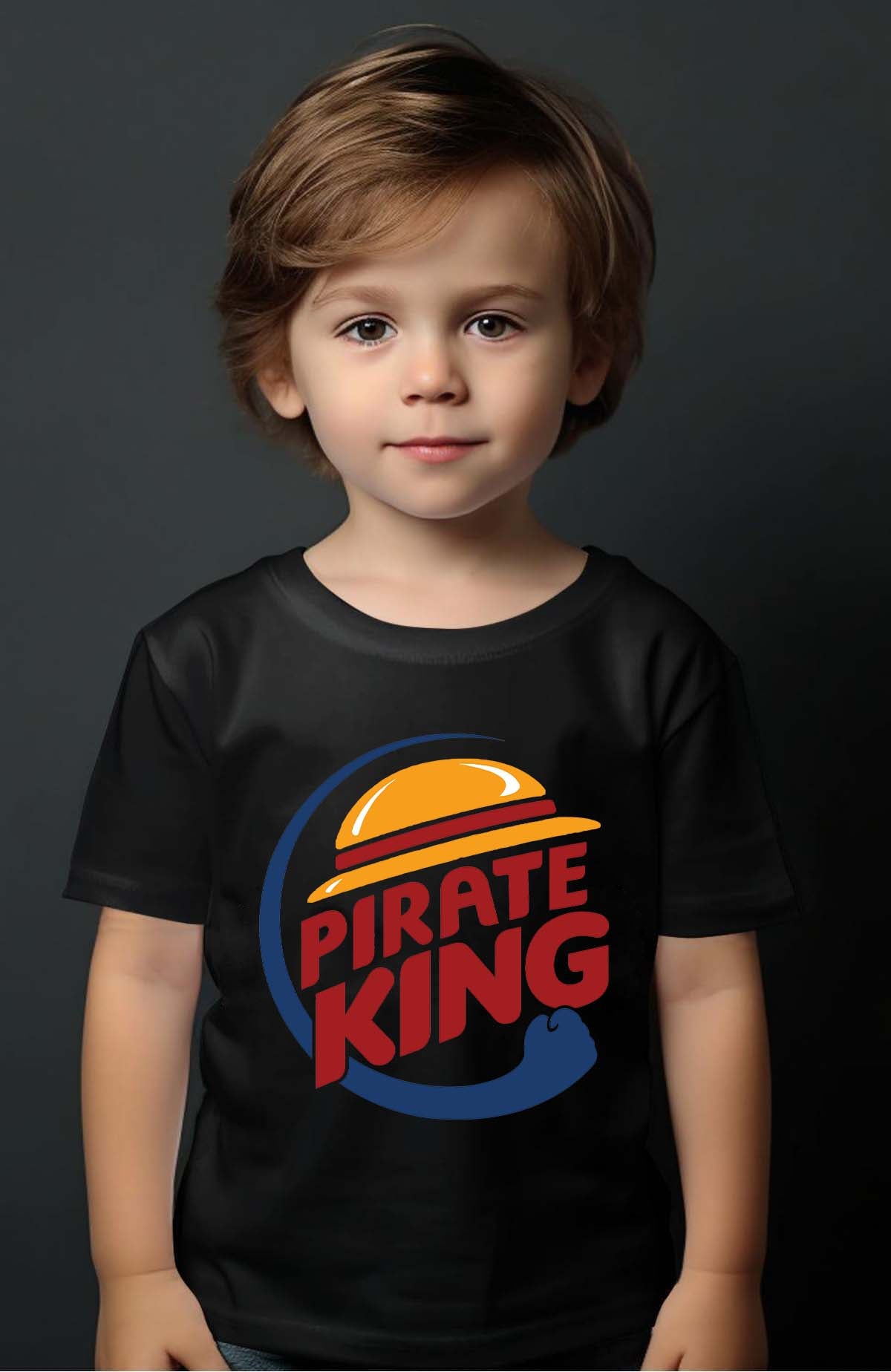 COULEUR:Noir|T-shirt Garçon | pirate king Noir