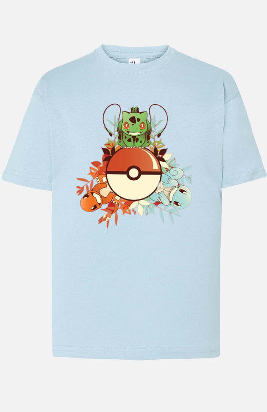 COULEUR:Bleu Ciel|T-shirt Garçon | poke 3perso Bleu Ciel