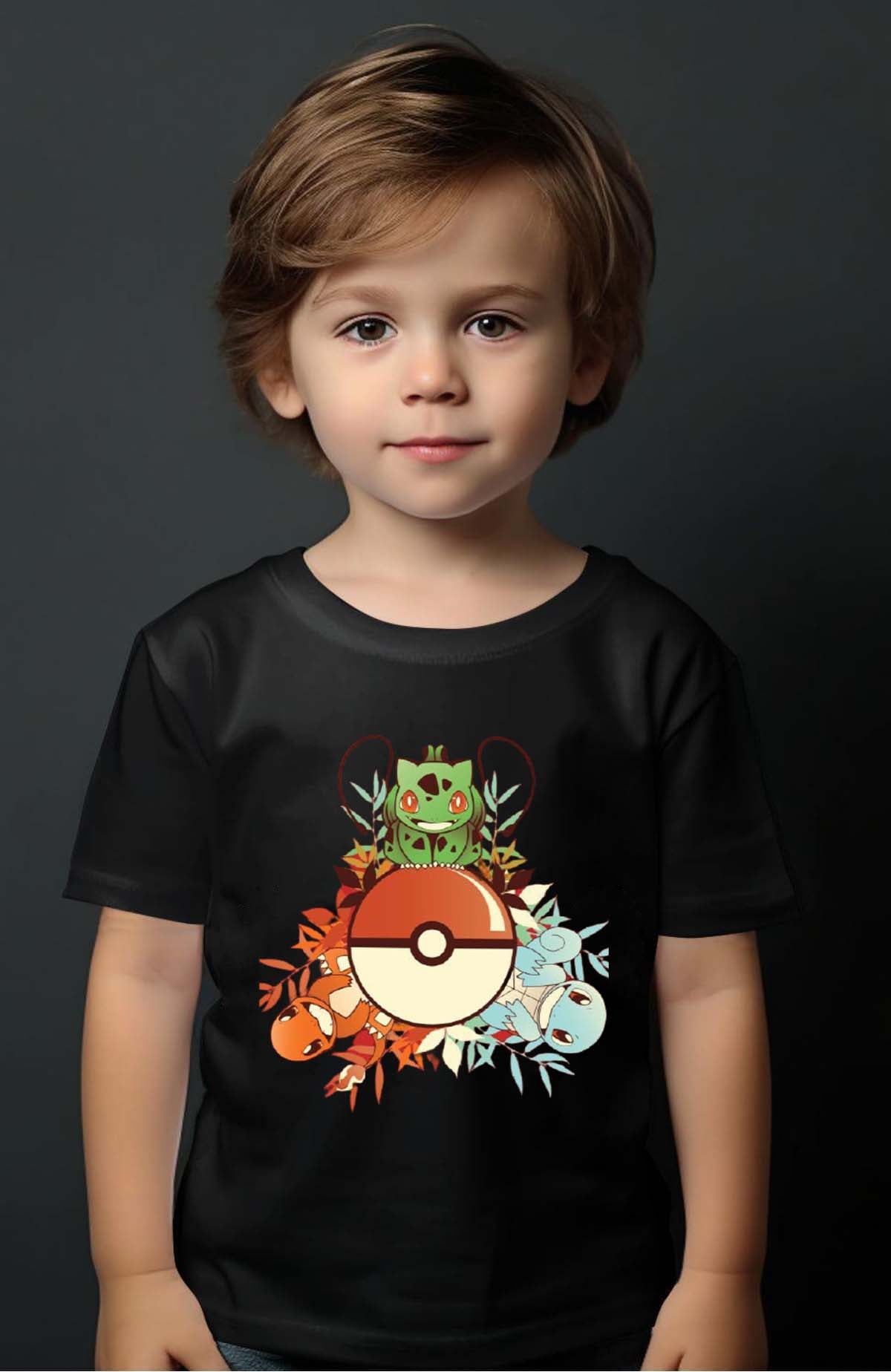 COULEUR:Noir|T-shirt Garçon | poke 3perso Noir