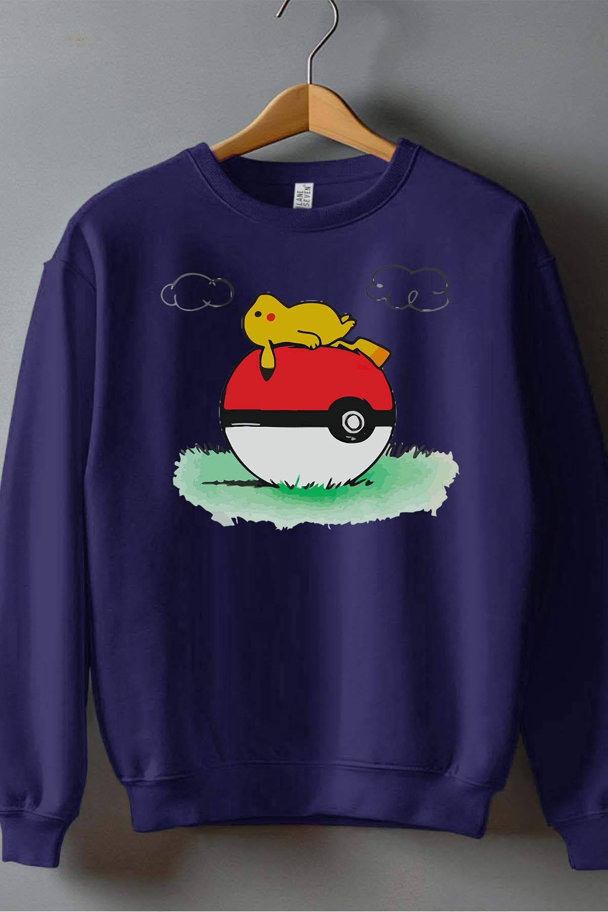 COULEUR:Marine|Sweat Col Rond Garçon | pokehouse Marine