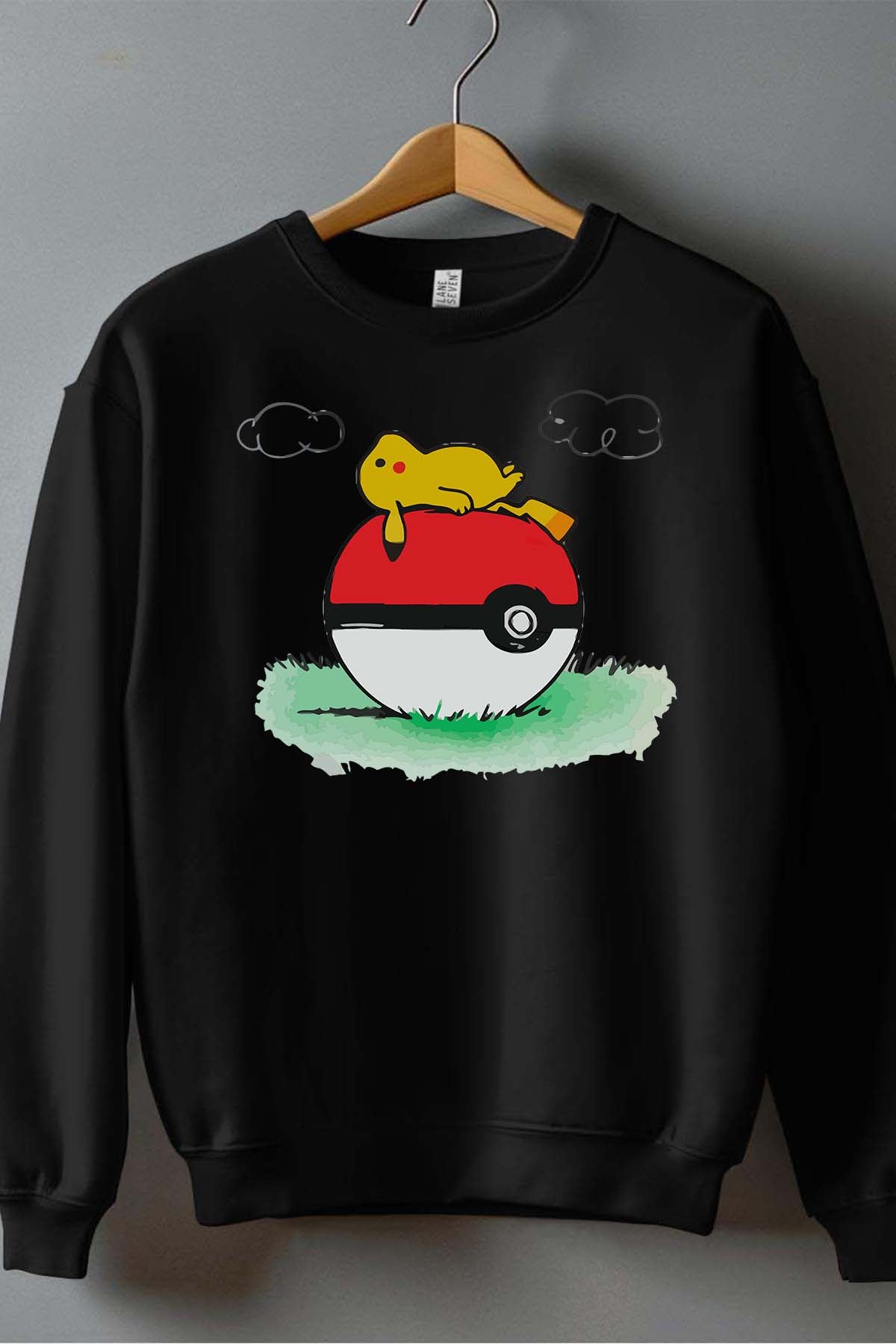 COULEUR:Noir|Sweat Col Rond Garçon | pokehouse Noir