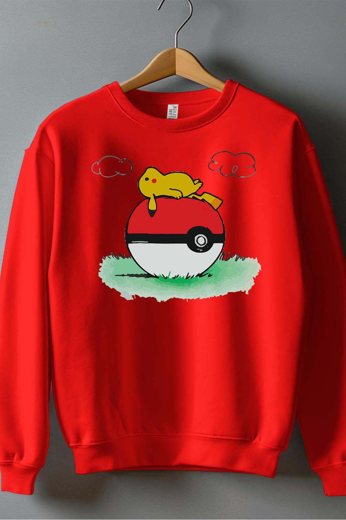 COULEUR:Rouge|Sweat Col Rond Garçon | pokehouse Rouge