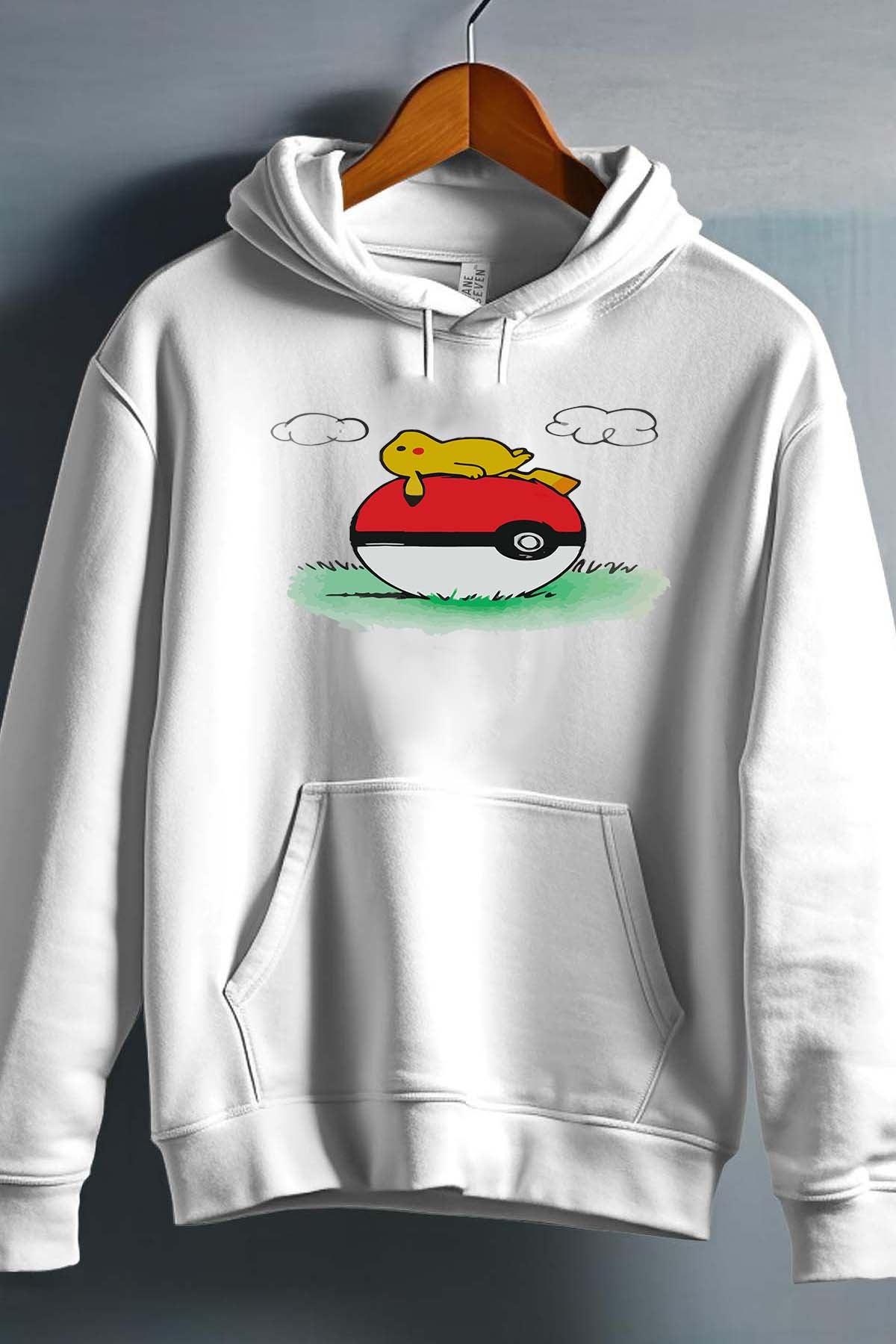 COULEUR:Blanc|Sweat Capuche Garçon | pokehouse Blanc