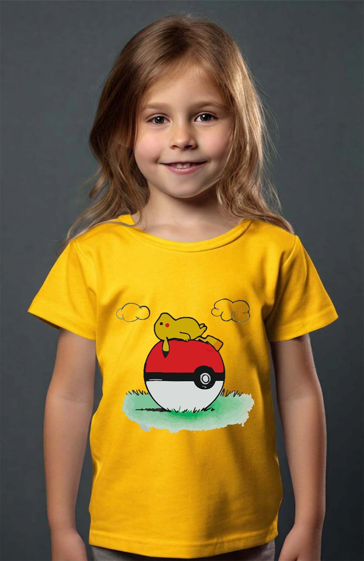 COULEUR:Jaune|T-shirt Fille | pokehouse Jaune
