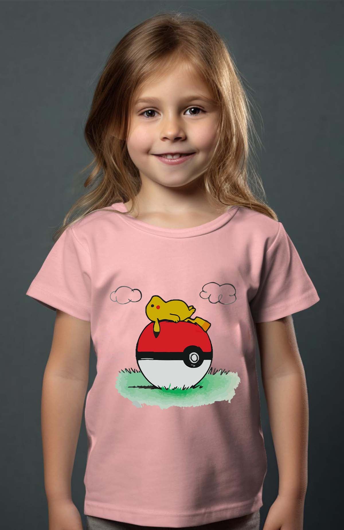 COULEUR:Rose|T-shirt Fille | pokehouse Rose