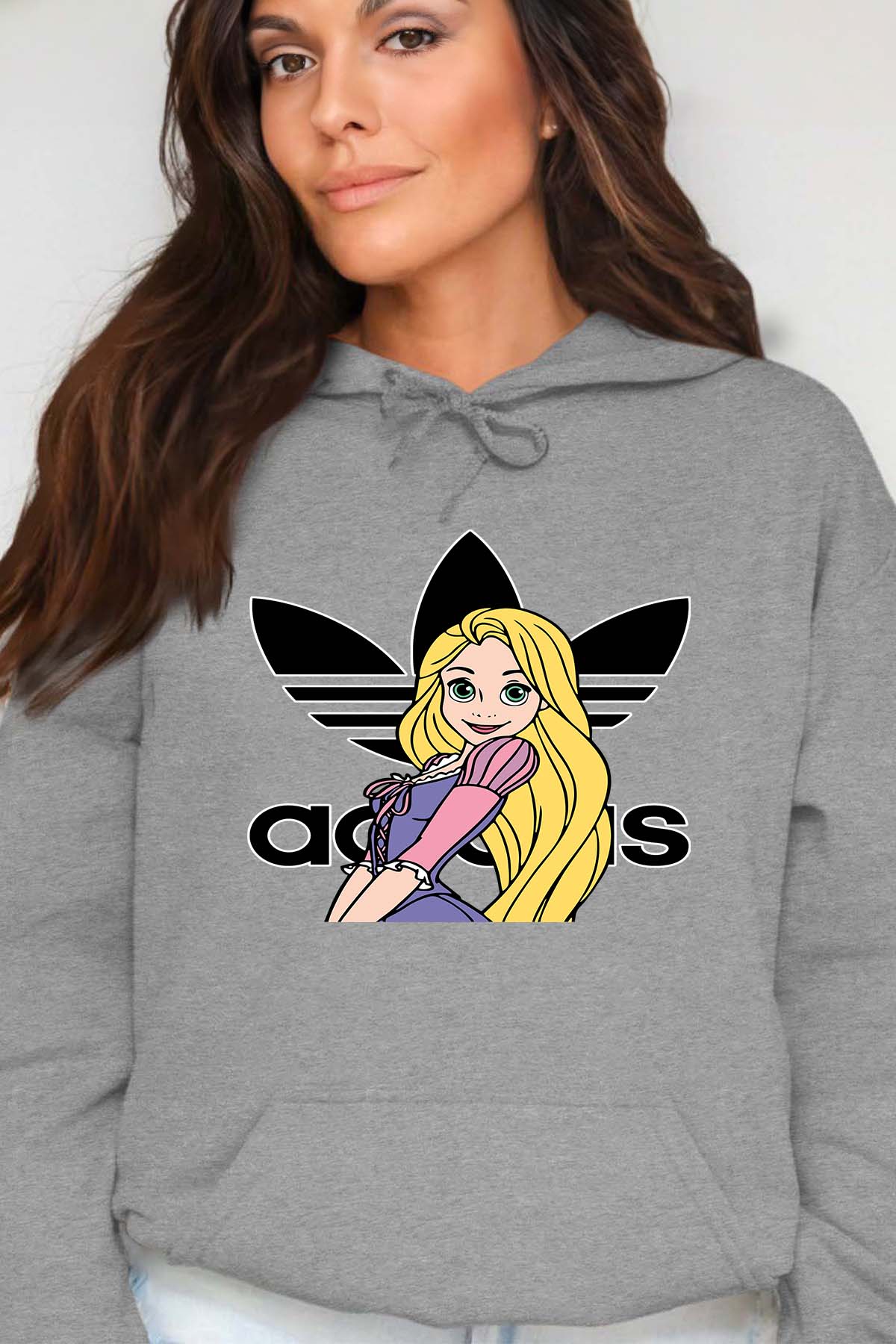 COULEUR:Gris|Sweat Capuche Femme | raiponse adidas Gris