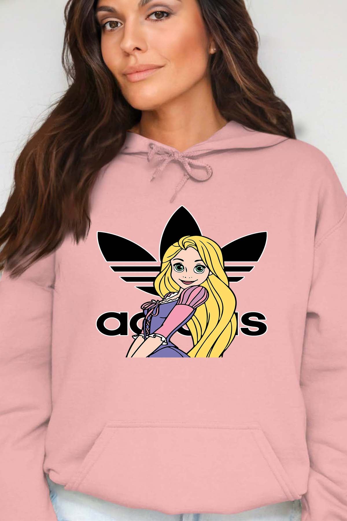 COULEUR:Rose|Sweat Capuche Femme | raiponse adidas Rose