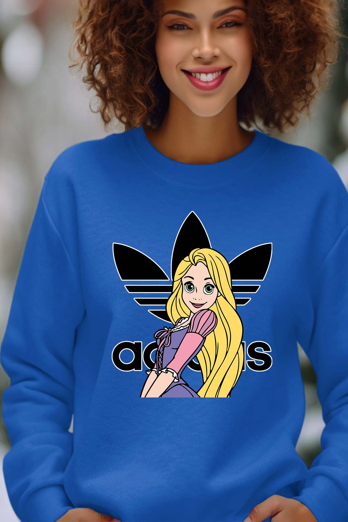COULEUR:Bleu Roi|Sweat Col Rond Femme | raiponse adidas Bleu Roi