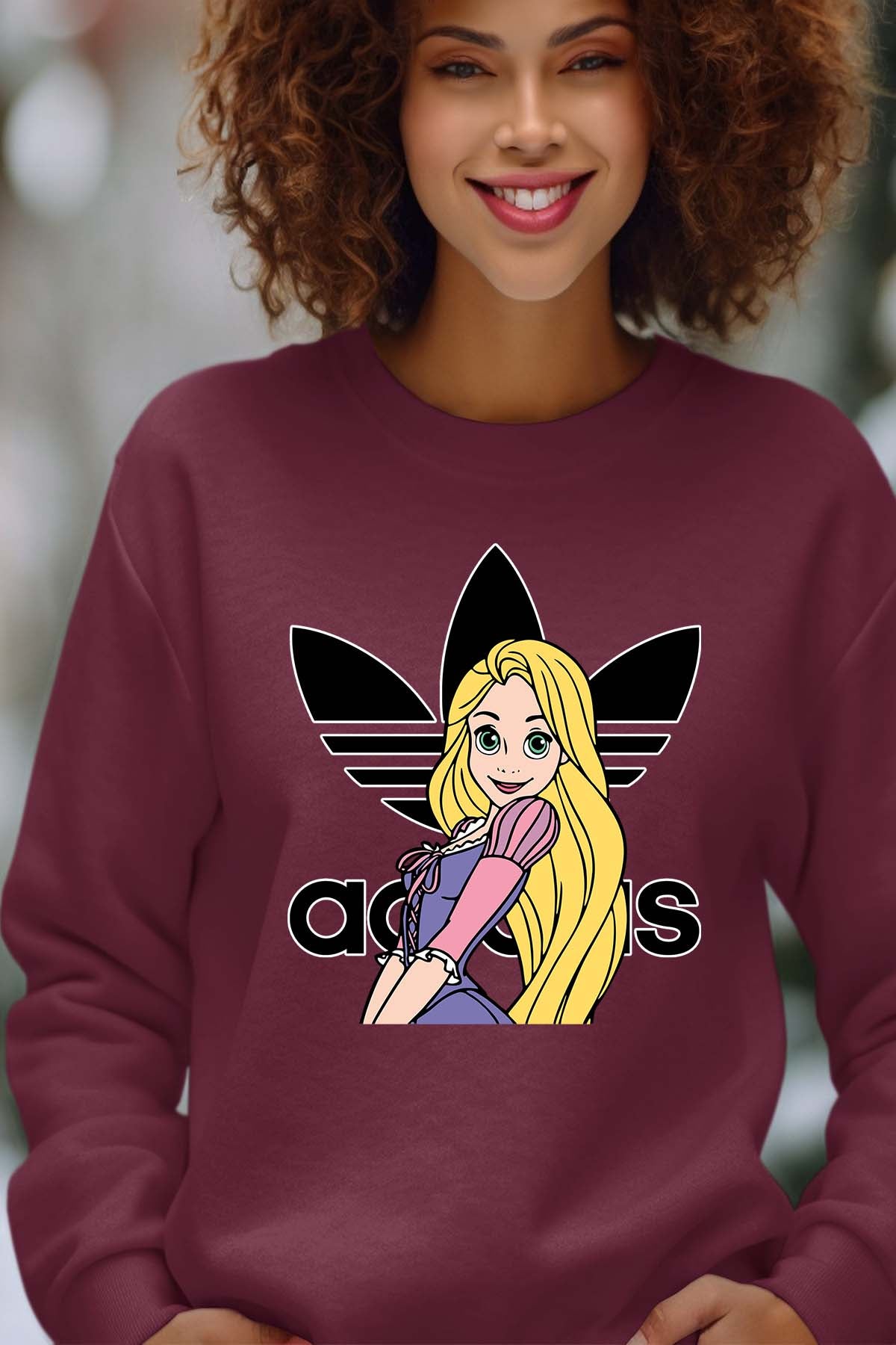 COULEUR:Bordeaux|Sweat Col Rond Femme | raiponse adidas Bordeaux