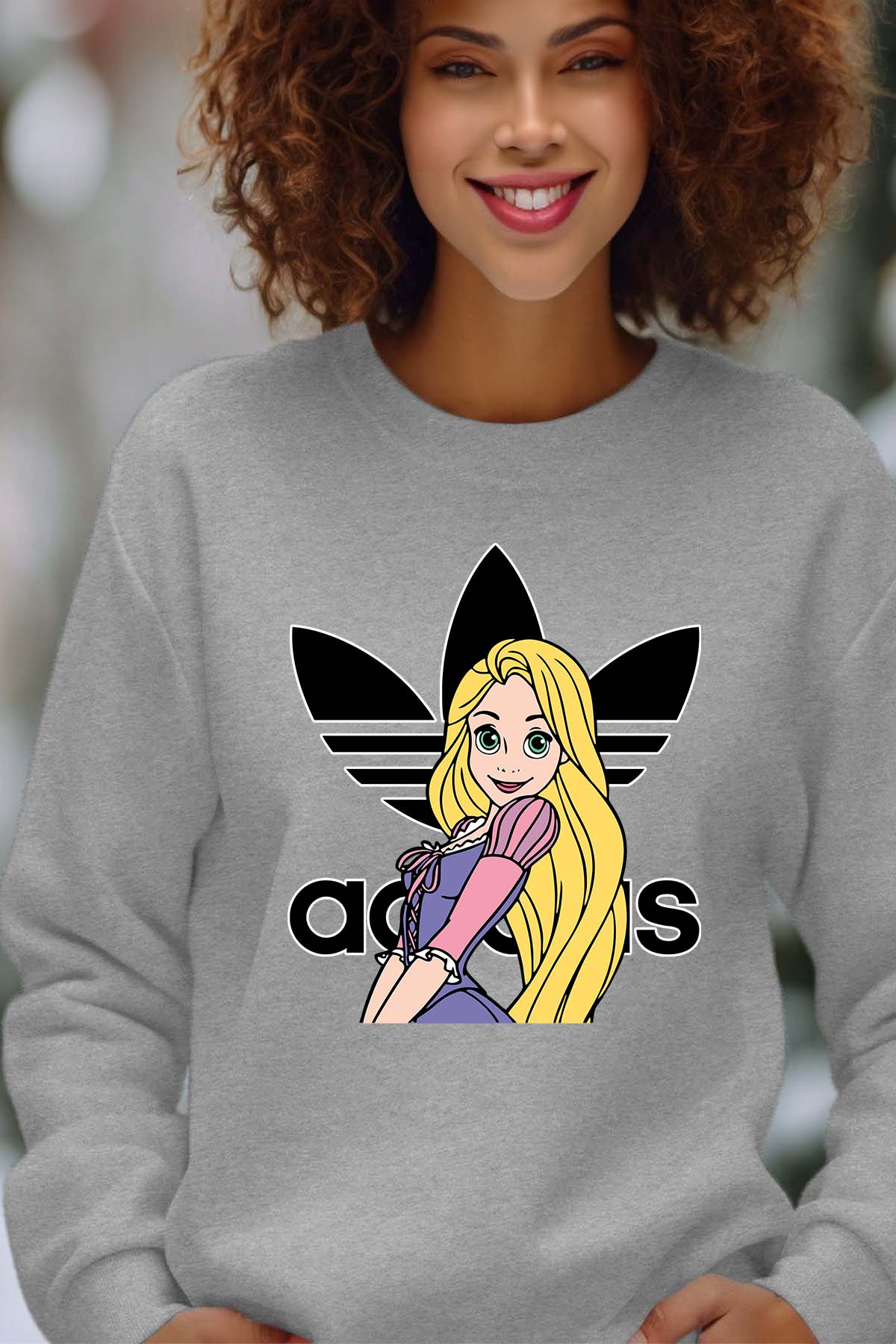 COULEUR:Gris|Sweat Col Rond Femme | raiponse adidas Gris