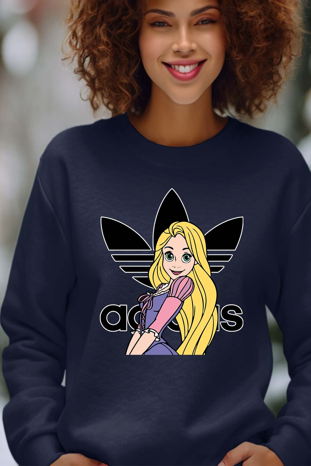 COULEUR:Marine|Sweat Col Rond Femme | raiponse adidas Marine