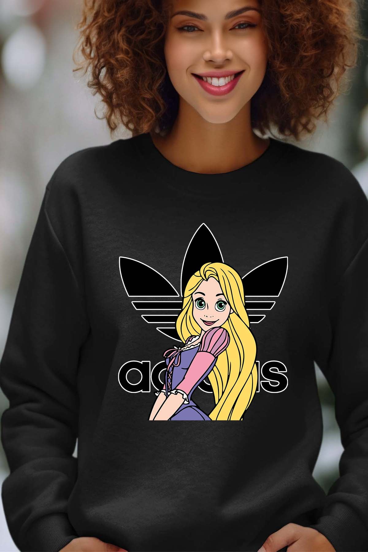 COULEUR:Noir|Sweat Col Rond Femme | raiponse adidas Noir