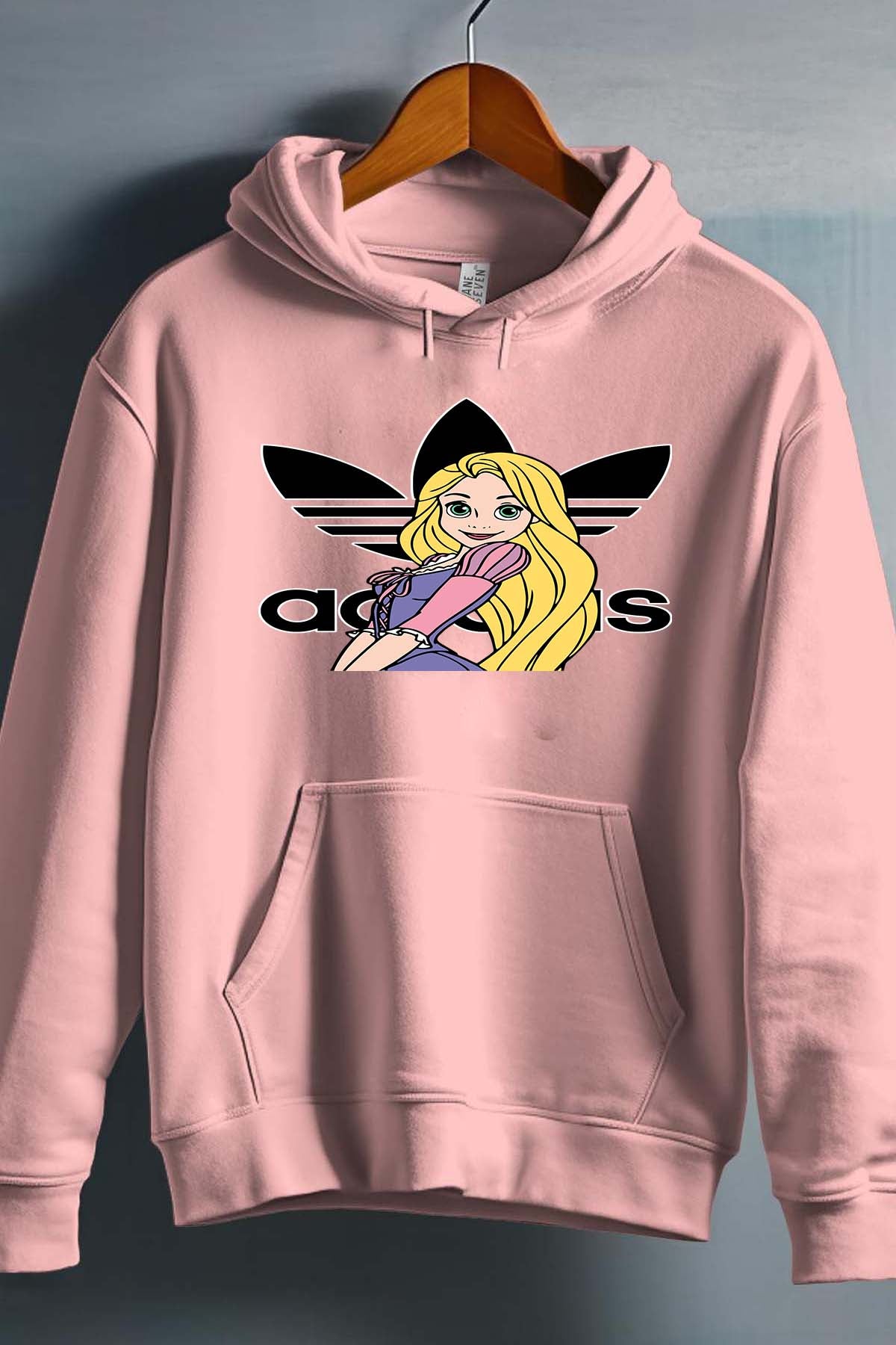 COULEUR:Rose|Sweat Capuche Fille | raiponse adidas Rose