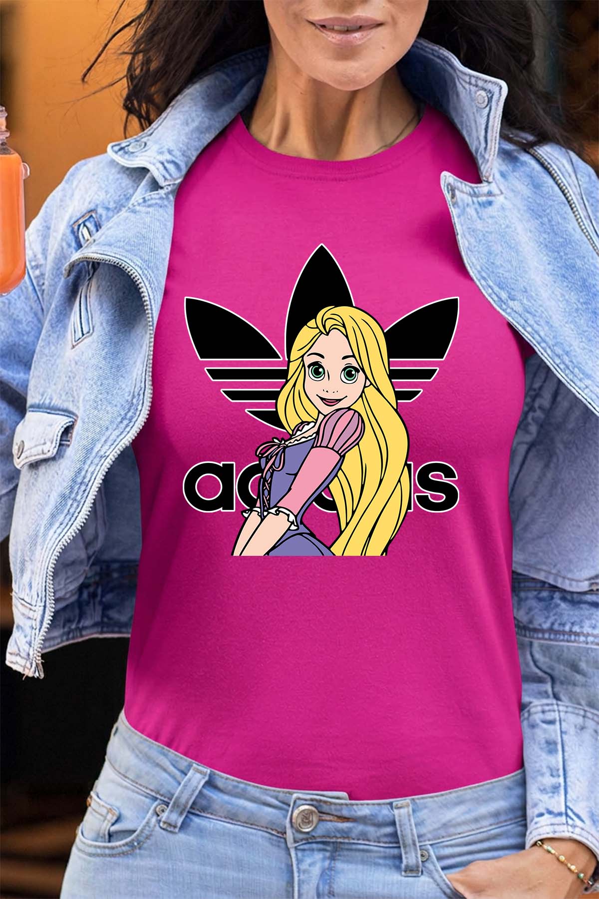 COULEUR:Fuchsia|T-shirt Femme | raiponse adidas Fuchsia